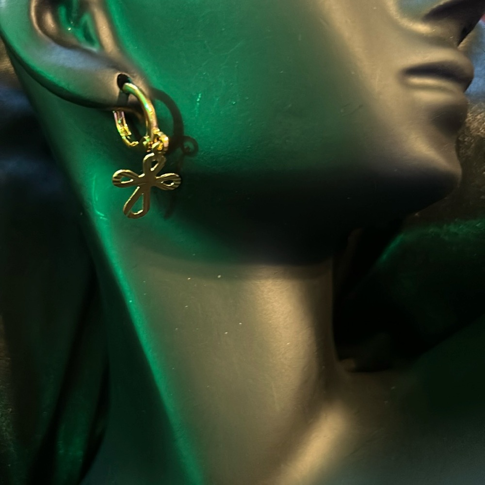 Gold Cross Earrings